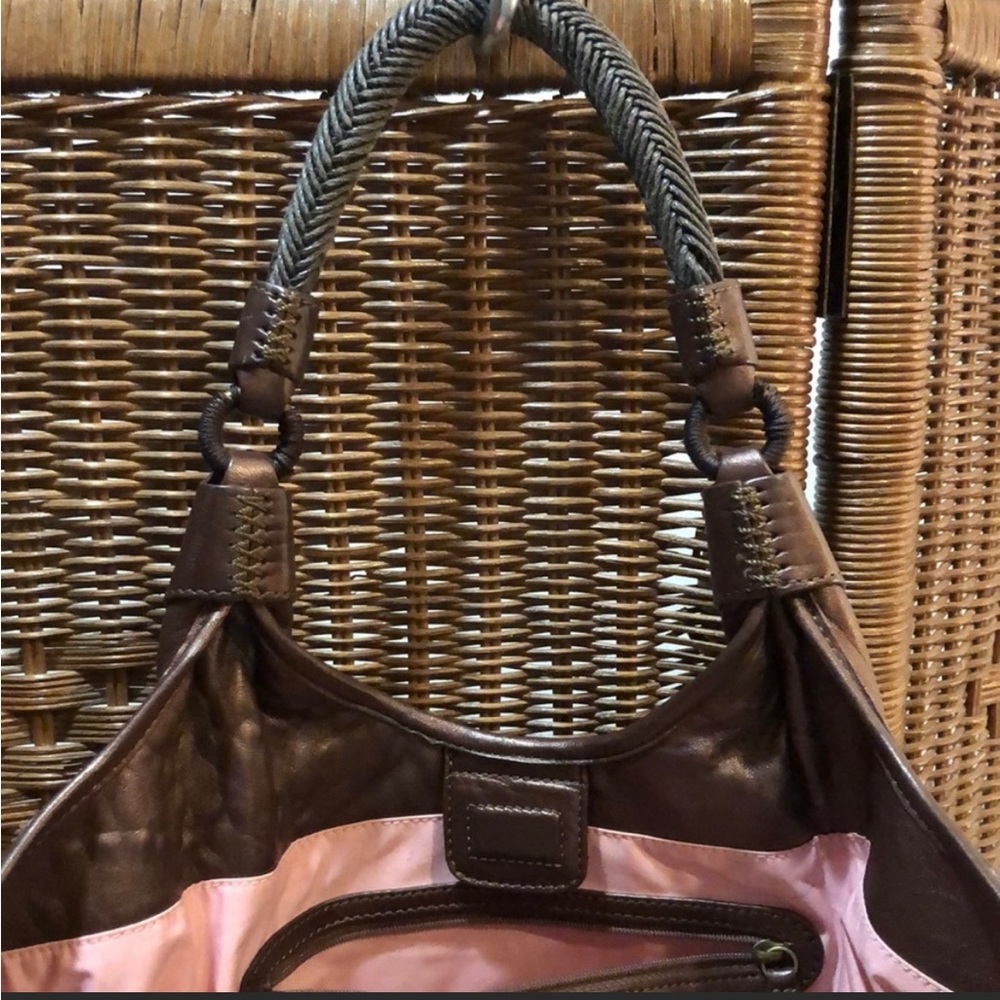 VINTAGE Cole Haan Handbag Brown Leather - Picture 4 of 5